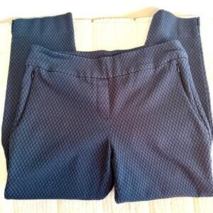 Margaret M Womens Slimming Blue Ankle Pants Sz L Stretch Career Casual Business